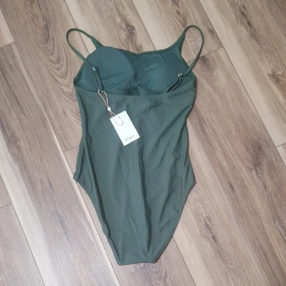 Quince Italian Cami One-Piece Swimsuit Palm M NWT - Picture 6 of 6